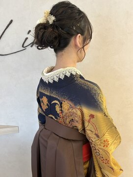 リンク(Link) フルアップ/ゆるふわアレンジ/アレンジ/金箔/ラメ/卒業式セット