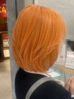 ピークアブー 原宿ハラカド(PEEK-A-BOO) ダブルカラーペールオレンジミディアムボブレイヤー