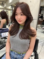 サイン 表参道(SIGN) 韓国ヘアーハッシュカットレイヤーカットグレージュブリーチ無し