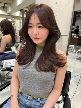 サイン 表参道(SIGN) 韓国ヘアーハッシュカットレイヤーカットグレージュブリーチ無し