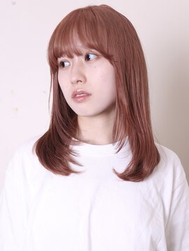 トライポッド(TRIPOD) 似合わせカット20代30代40代大人可愛いアプリコットオレンジ0703