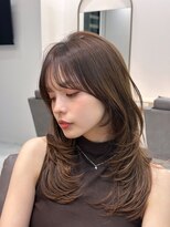 ライズ ネックス ザ サロン 渋谷(LIZE nex the salon)&nbsp;【小顔レイヤーカット　前髪あり　#16】#渋谷駅#韓国#髪質改善