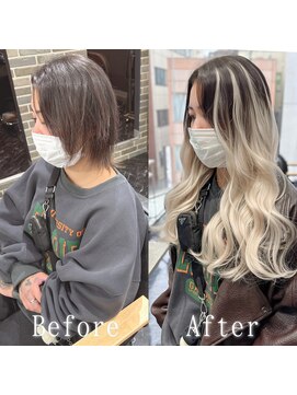 あるじゃんすー 静岡店 ホワイトベージュ#シールエクステ#バレイヤージュ#外国人風#大宮