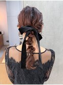 hair arrange 編み下ろし