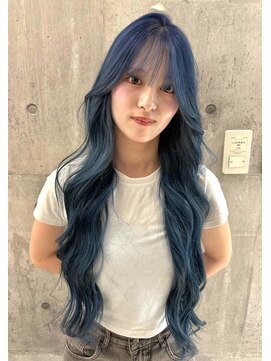 ワンズオゼ 渋谷(ONE's oze) 2回ブリーチ/アイスブルーカラー/ケアブリーチ/髪質改善