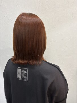 ヘアーリビングリコ 新潟笹口店(hair living Liko) オレンジ × 外ハネ