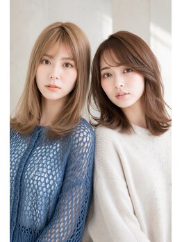 ヘアアンドメイク ニューヨーク ニューヨーク 長岡天神店(Hair&Make NYNY)の写真/【長岡天神駅すぐ】ダメージに配慮しつつ、ブリーチなしで叶う透明感カラーで新しい自分に出会う♪