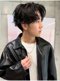 センターパート/毛流れ/パーマ/曲がる縮毛矯正/池袋メンズカット