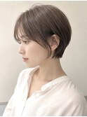 ショートボブハンサムショートミントベージュミントグレージュ