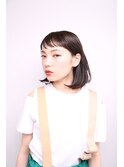 ボブ×ワンカールパーマ