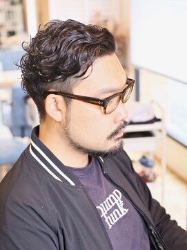 リビーチ ヘア リゾート 赤羽(Rebeach HAIR RESORT) 【赤羽リビーチ】メンズのウェーブパーマ×2ブロックショート