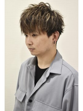 レ ギャルソン 仙台店(Les Garcons) ショート×2ブロ×ツイスト×金メッシュスタイル