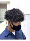 波巻きパーマ 無造作マッシュ スパイラルパーマ 原宿