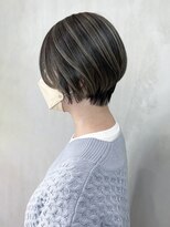 アイティーバイアルバム 下北沢店(IT by ALBUM)&nbsp;ショートバレイヤージュ_アースカラーくびれヘア_ba365712