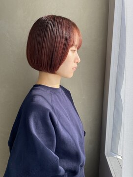 シセイ 青山(SHISEI) レッドカラー/ぱつっとボブ/伸ばしかけボブ［南青山］