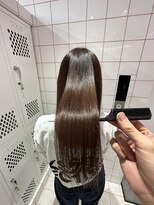 ロンドルーチェ 心斎橋(Lond luce)&nbsp;ダークアッシュ/ミディアムレイヤーカット［髪質改善/縮毛矯正］