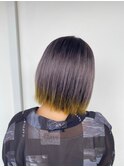 ボブ＆裾カラー