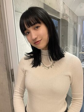 ローウェ 愛知豊橋(Louwe) 髪質改善トリートメント透明感ベージュカラーボブヘアセット豊橋