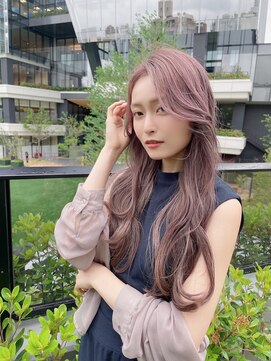 フラッグ ヘアー 天神西通り店(Flag HAIR) 透明感カラー　ピンクグレージュ