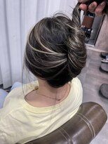 ラフ(LAFF)&nbsp;#バレイヤージュ#グレージュカラー#ボブウルフ#ココアベージュ