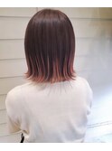 #切りっぱなしボブ#グラデーションカラー