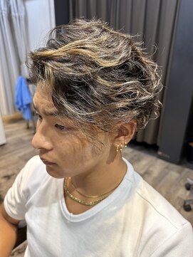 サロン ド ベルダンス(Salon de Belle danse) かきあげパーマ　メンズパーマ　かきあげウェーブ　ツーブロック