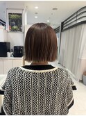 ハイライト×モカベージュ×ボブ