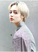 【La fith】 パールホワイトベージュ×前髪なしショート