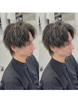 ブライト(BRIGHT)&nbsp;センターパートウルフツイストスパイラルパーマハイライト