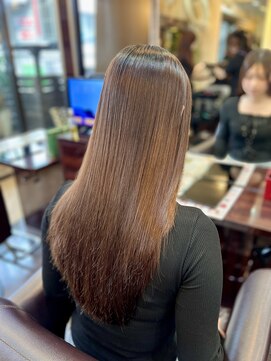 キャラ 池袋本店(CHARA) 乾かすだけで艶々髪質改善ストレート/縮毛矯正