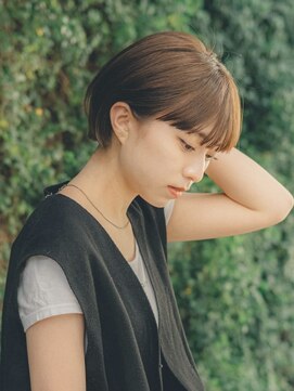 ガーデンヨコハマエスト(GARDEN YOKOHAMA est) ショート　ショートボブ　ハンサムショート　前髪　暗めカラー