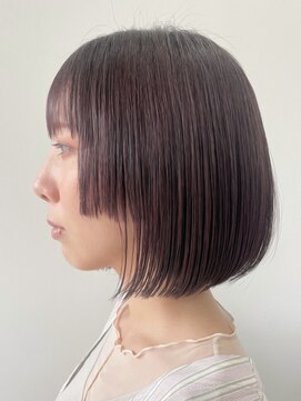 ヘアー アイス 御器所本店(HAIR ICI) 20代30代秋冬暗髪カラーレイヤーボブパーマ小顔ショート