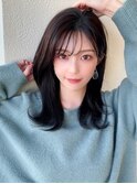【20代30代】さりげないナチュラルレイヤー/小顔/黒髪/暗髪