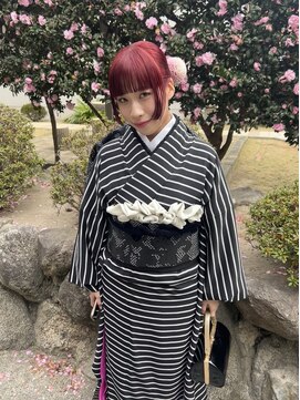 キー(kii) 暖色カラー/半個室サロン/福岡美容室/天神美容室/ワインレッド