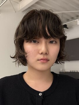 テクネ 天神大名(techne) 天神顔周りレイヤーカットミディアムボブパーマレイヤーパーマ