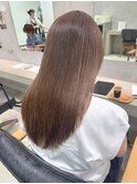 セミロングヘア白髪ぼかしハイライト川崎20代30代40代