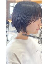 シエル ドゥ サワ(ciel de SAWA) ショートボブ×ダークネイビー 丸みと艶感