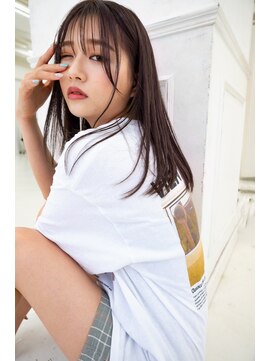 ピンク バイ アンジェリカ 瓢箪山店(PINQ by ANGELICA) #PINQ #セミロング #シースルーバング