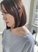大人可愛い結べるボブ　内巻きボブココアベージュ　20代30代40代