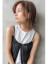 ケアリー 流山おおたかの森(Carelly)&nbsp;大人かわいい前髪セシルカットココアブラウンフリンジウェーブ