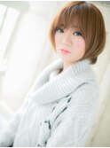 mod's姪浜/透け感逆グラデーションカラーレディースショートg