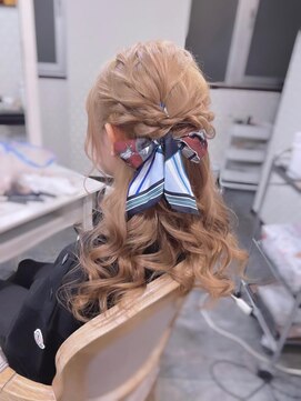 ブランシスヘアー(Bulansis Hair) #スカーフアレンジ #ハーフアップ