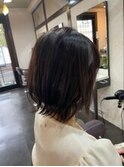 大人可愛いイメチェンモードヘアダークアッシュチェリーブラウン
