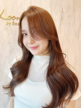 シーシンジュク 新宿南口(Sea shinjuku) 韓国風前髪×ショコラアッシュ【髪質改善/ふんわりカール/新宿】