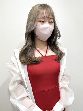 アンリ(Anli) 【Anli☆岩瀬萌】ミルクティーグレージュ ヨシンモリ くびれヘア