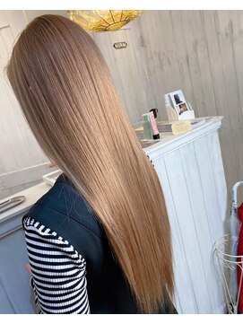 エヌプラス(N+) 切りっぱなしボブ/エアリーロング/美髪/ピンクブラウン