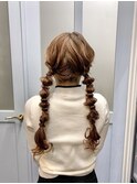 ツインの編みおろし