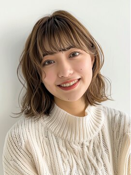 シュシュ 宜野湾店(chou chou) デザインカラー/レイヤーカット/ウェットヘア/オリーブベージュ