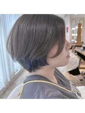 ネオリーブ チロル 横浜西口店(Neolive CiroL.) ショート　インナーカラー　ブルーバイオレット