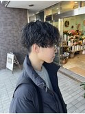 メンズカットパーマツイストスパイラル